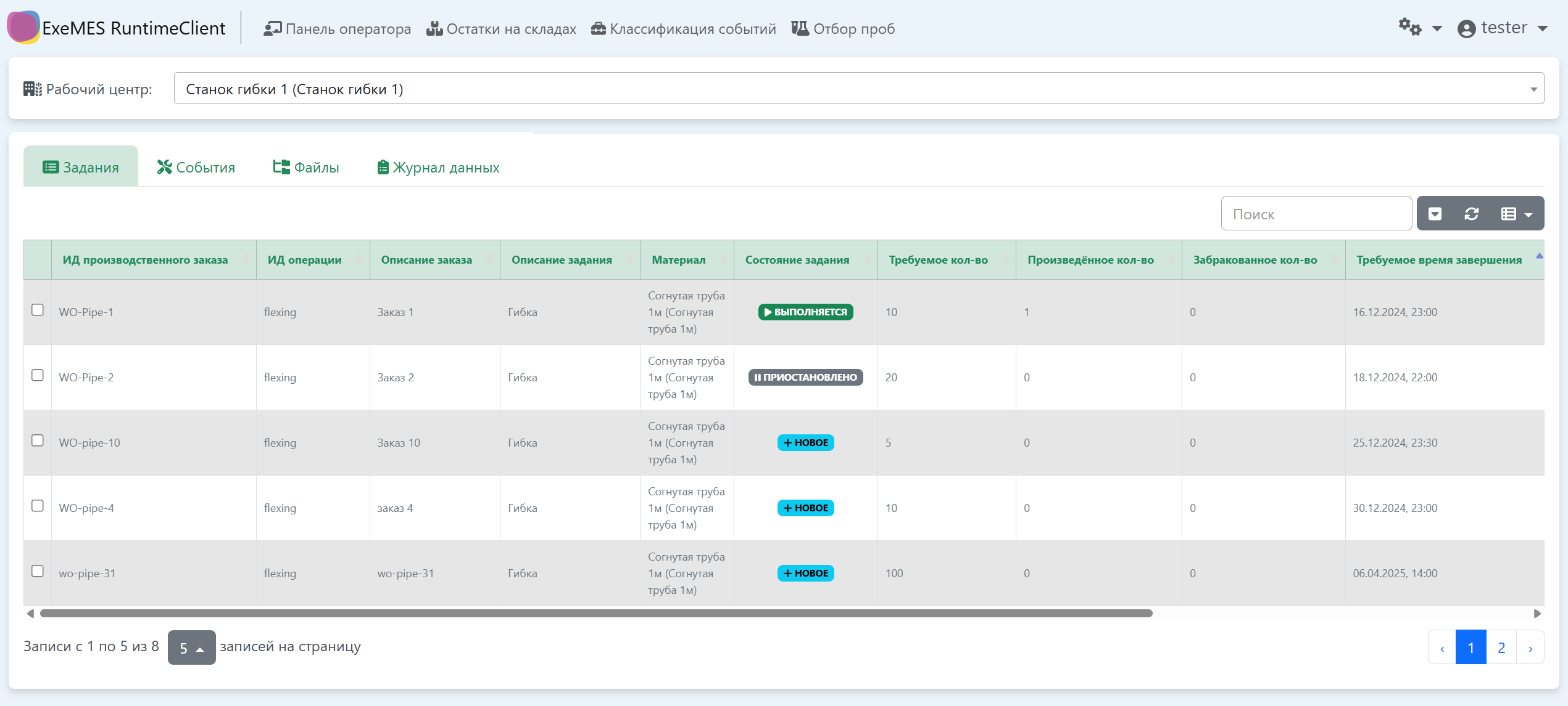 Панель оператора - Product Documentation - ExePlant Knowledgebase